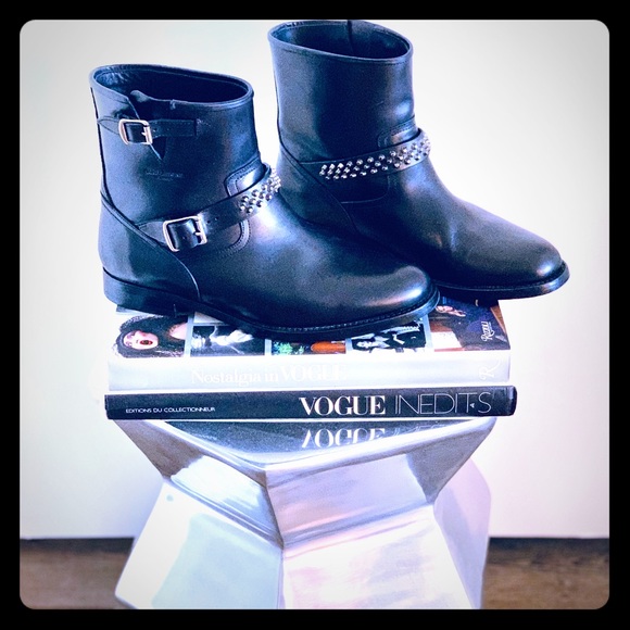 Saint Laurent Shoes - Saint Laurent moto ankle boots.